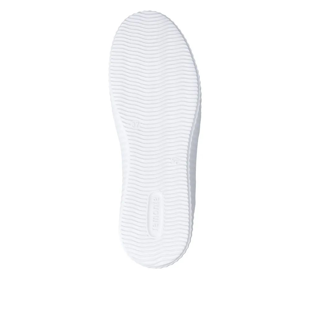 Emma Leather Sneakers with Zipper in White