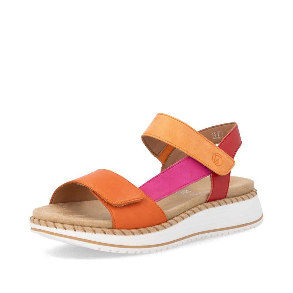 Ruby Leather Sandals in Orange