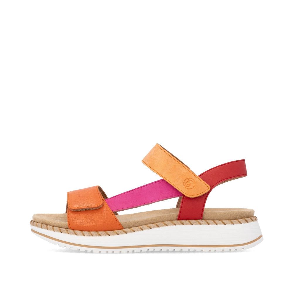 Ruby Leather Sandals in Orange