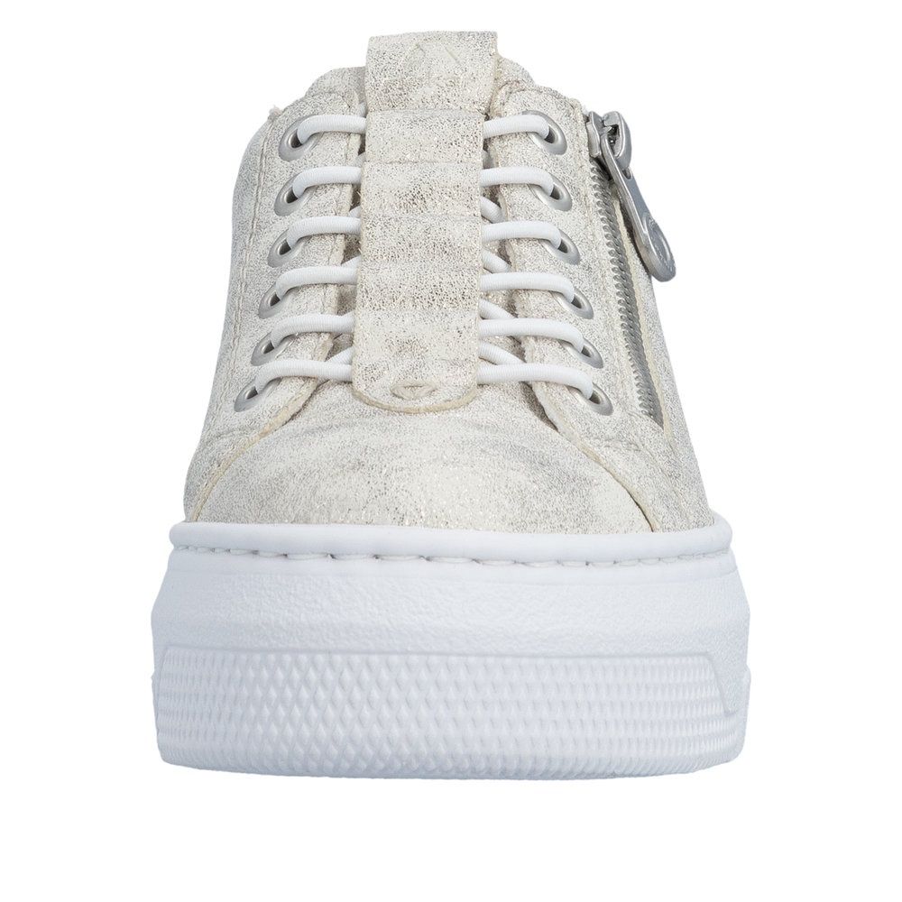 Bea Suede Shoes with Zipper in Beige