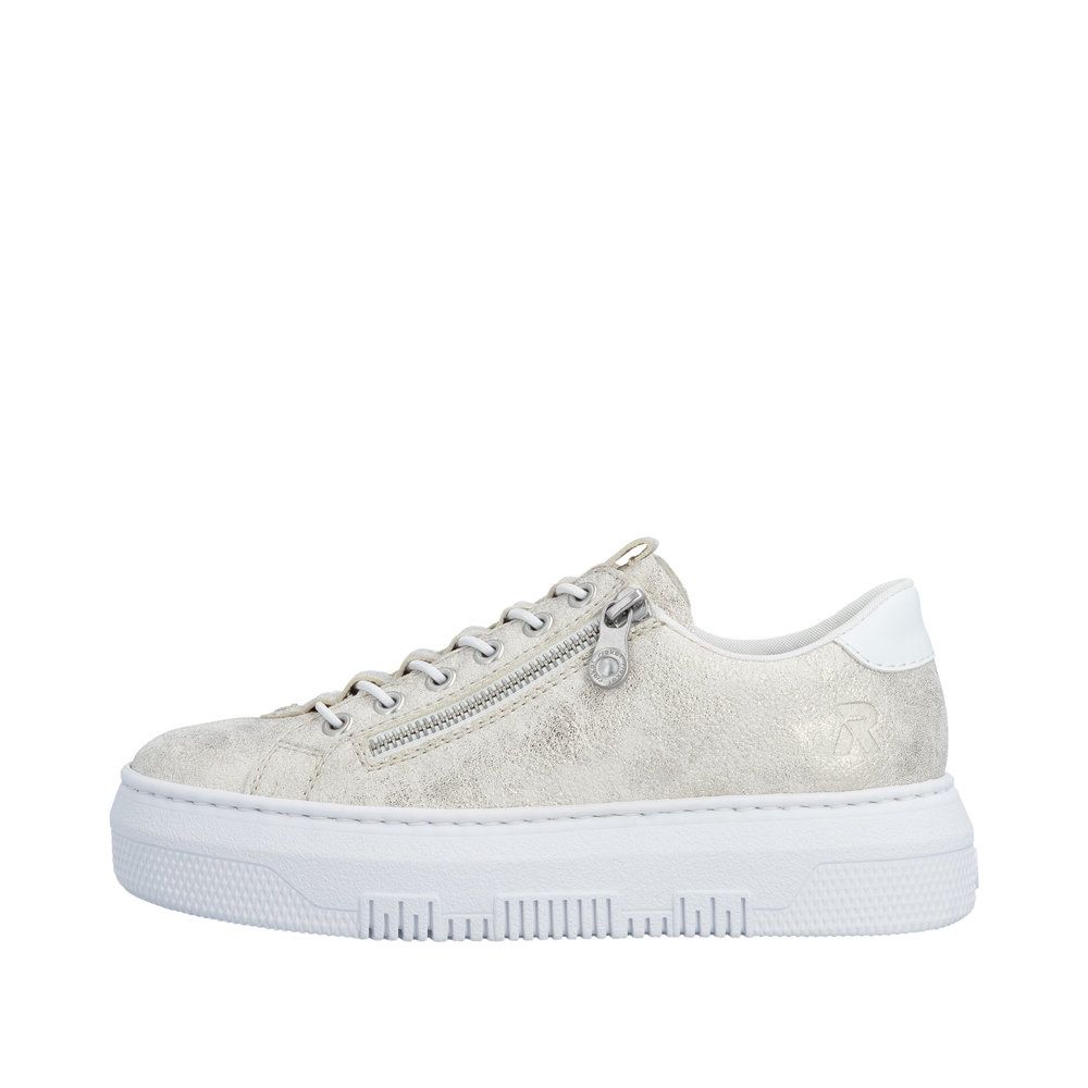 Bea Suede Shoes with Zipper in Beige