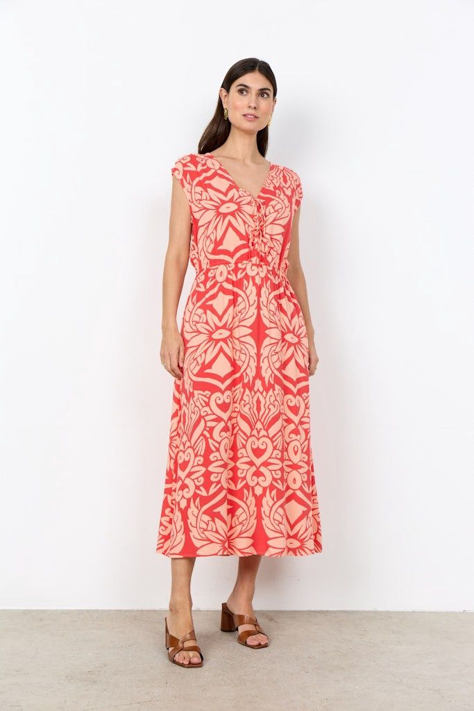 Felone Dress in Salmon Combi