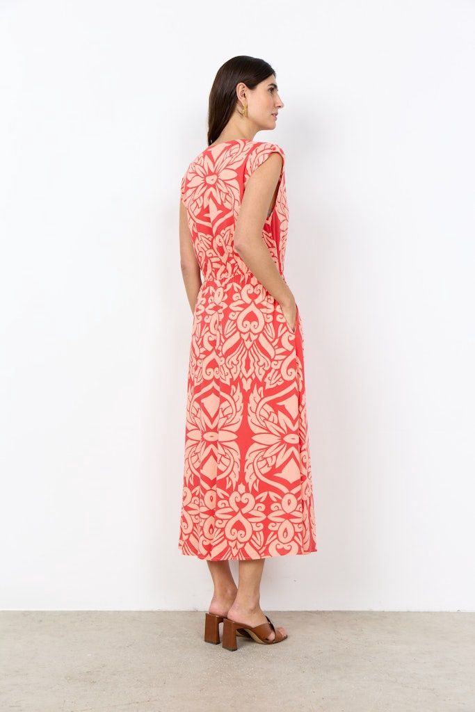 Felone Dress in Salmon Combi