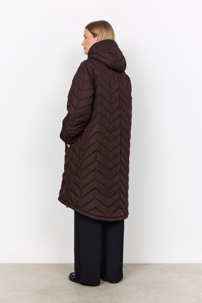 Fenya Quilted Jacket in Chocolate Plum