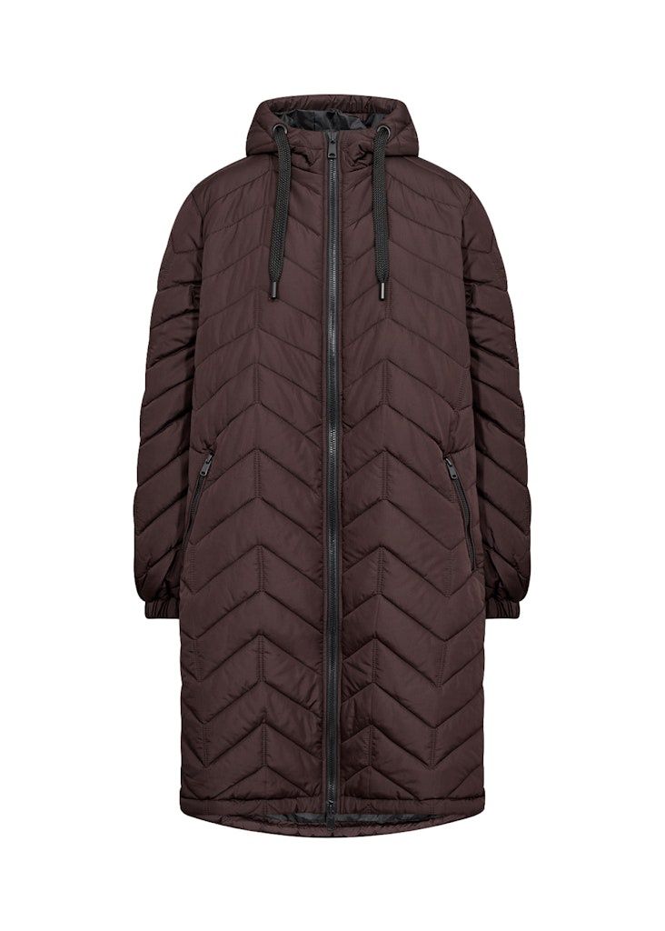 Fenya Quilted Jacket in Chocolate Plum