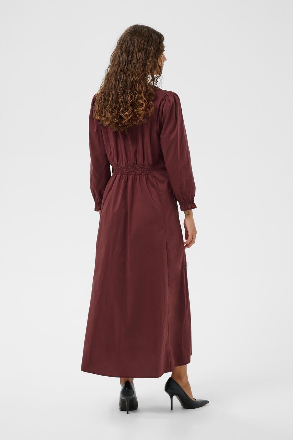 Elna Antoinett Long Dress in Chocolate Truffle