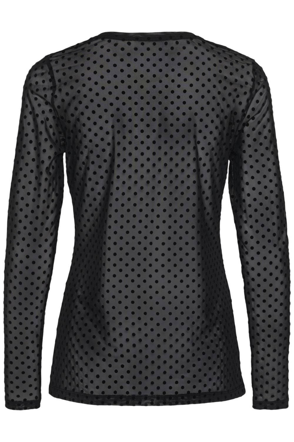 Laya Mesh Blouse in Black Dot