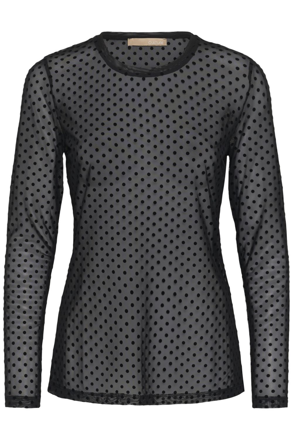Laya Mesh Blouse in Black Dot