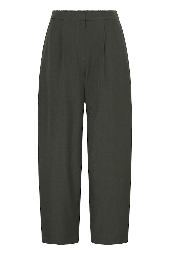 Fava Barrel Trousers in Rosin Melange