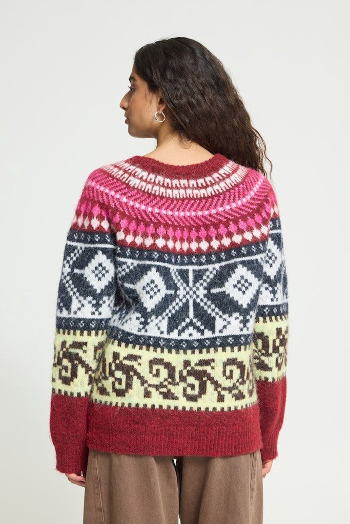 Cylle Pullover in Zinfandel Multi Pattern