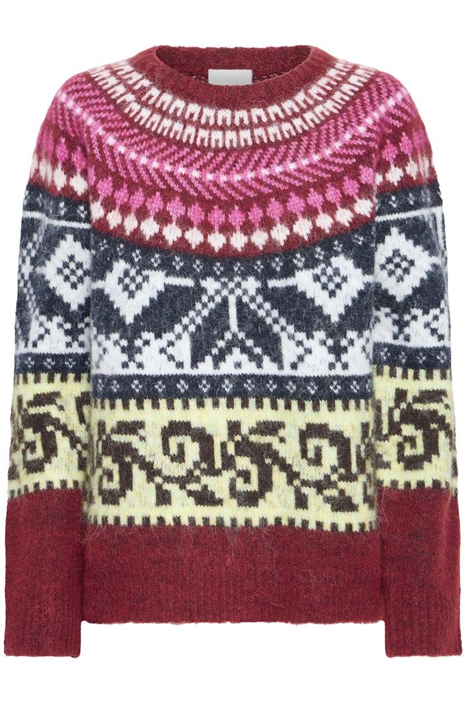 Cylle Pullover in Zinfandel Multi Pattern