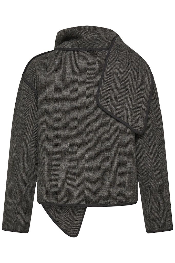 Frava Jacket in Black Herringbone