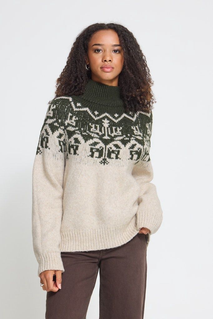 Nalas Pullover in Rosin with Oatmeal Melange