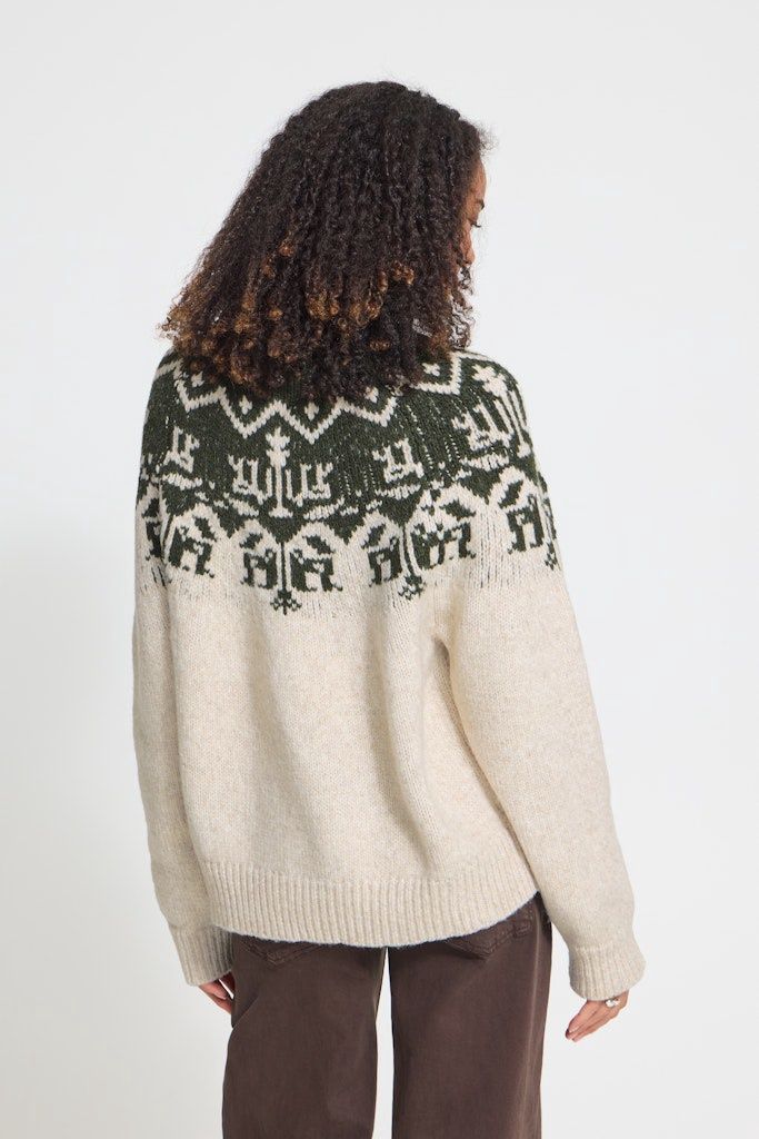 Nalas Pullover in Rosin with Oatmeal Melange