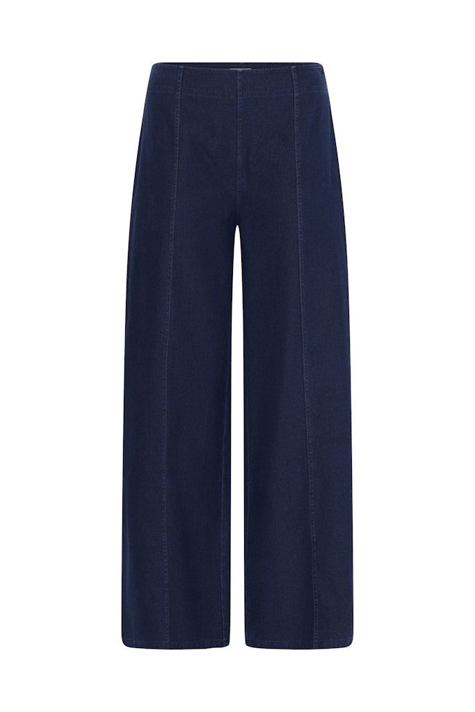 Kate Casual Denim Trousers in Dark Blue