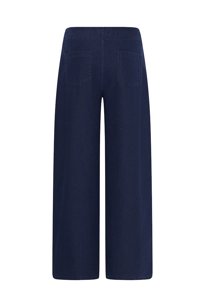 Kate Casual Denim Trousers in Dark Blue