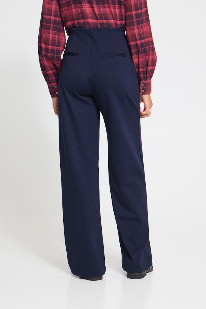 Kate Wide Trousers in Maritime Blue