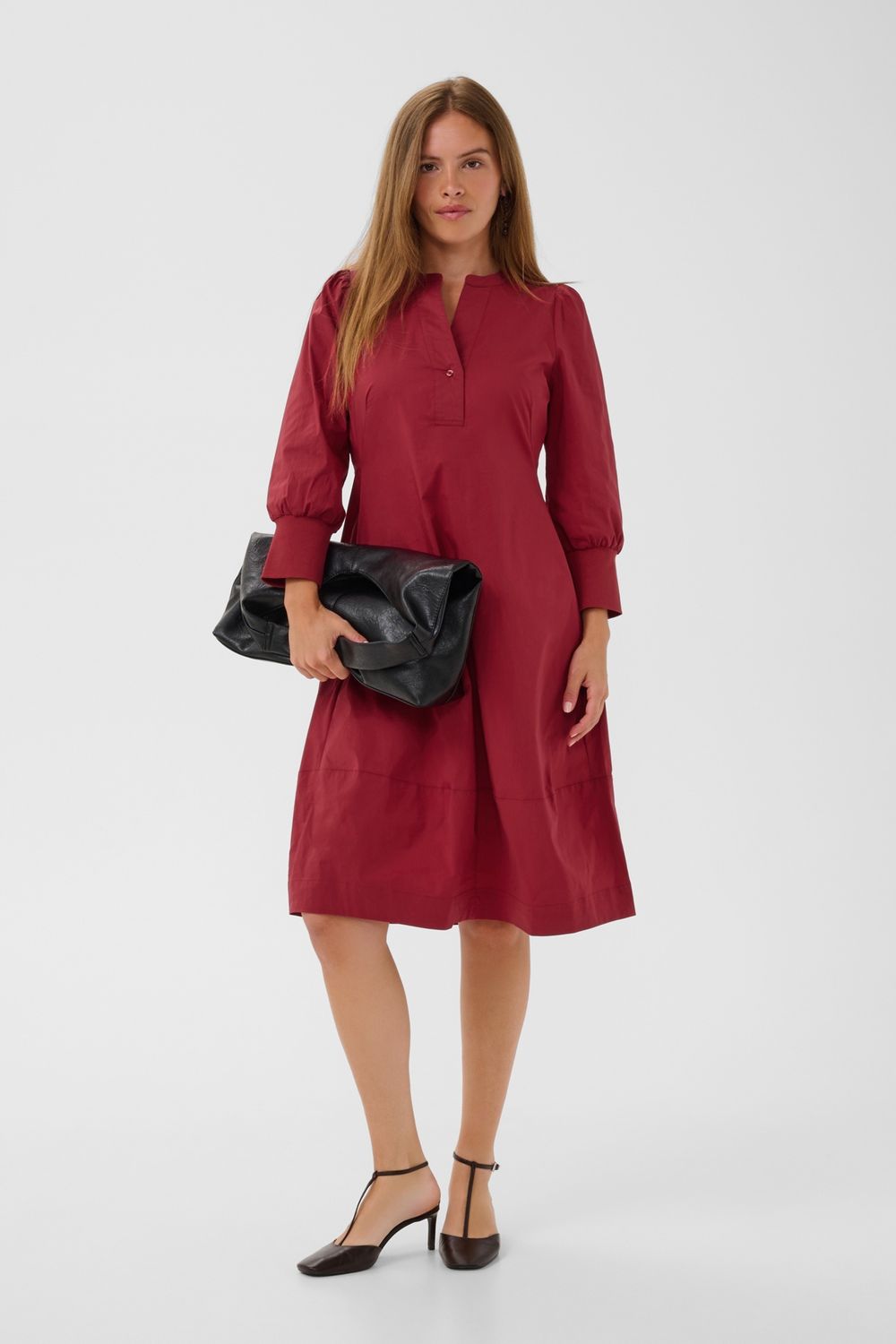 Antoinett 3/4 Sleeve Dress in Rio Red