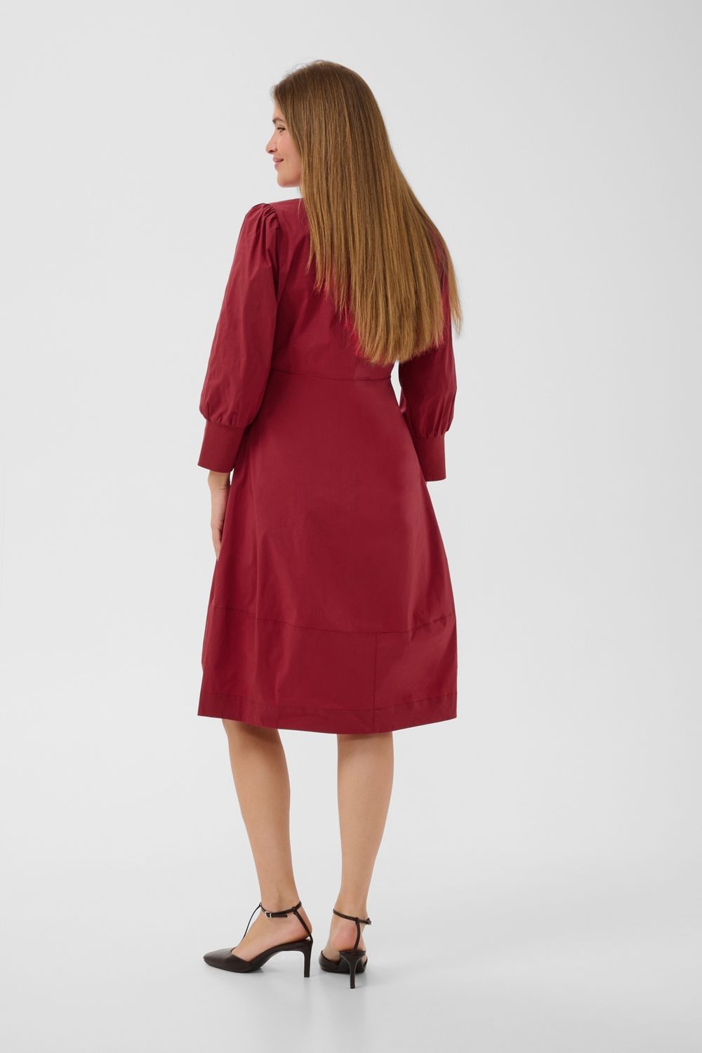 Antoinett 3/4 Sleeve Dress in Rio Red