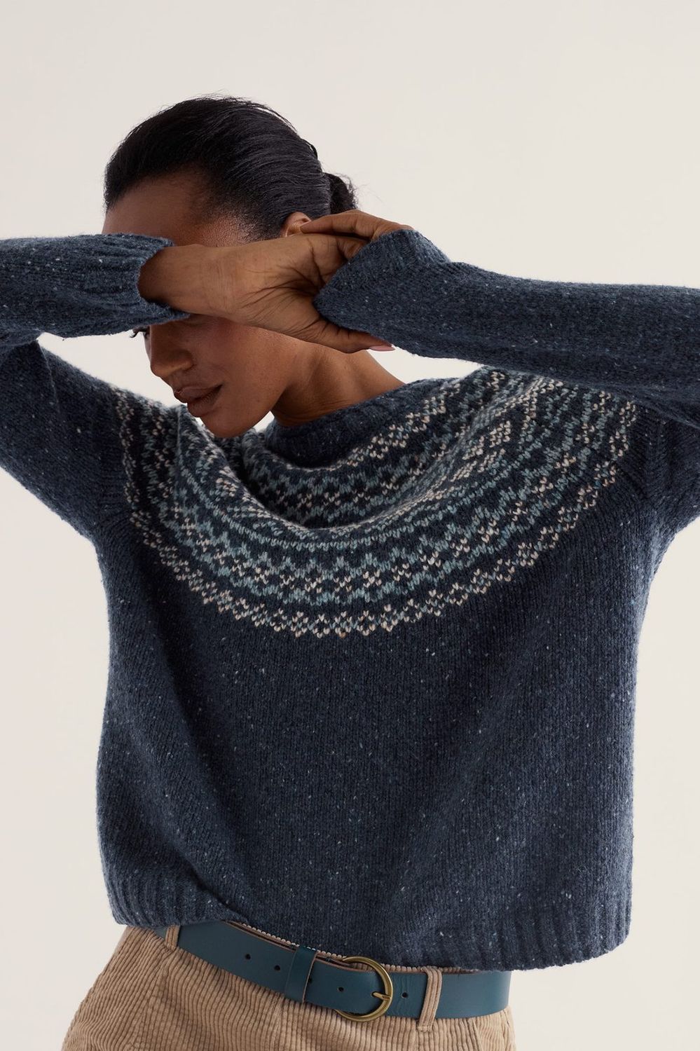 Port Kinnis Jumper Merino in Shingle Bay Maritime Mix