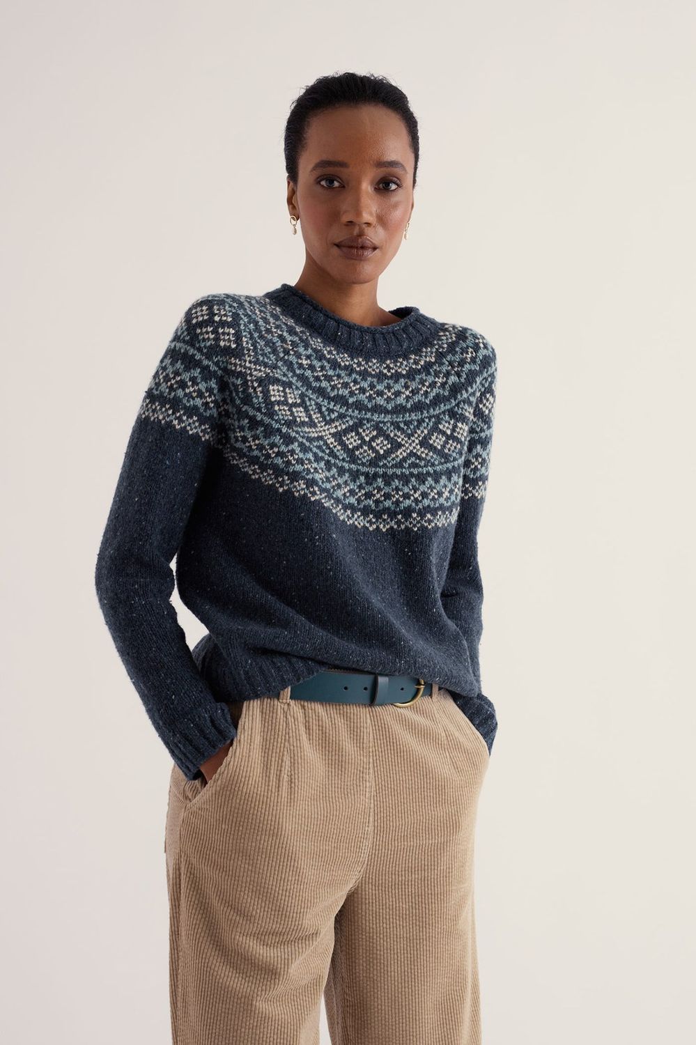 Port Kinnis Jumper Merino in Shingle Bay Maritime Mix