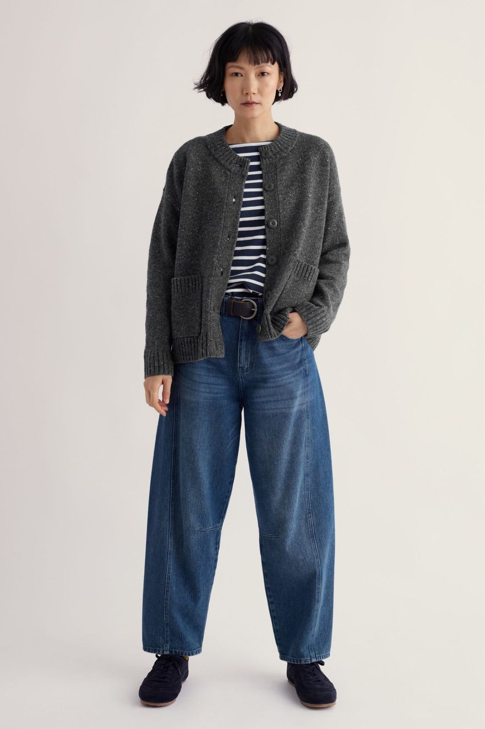 Harbour Sands Cardigan in Coal