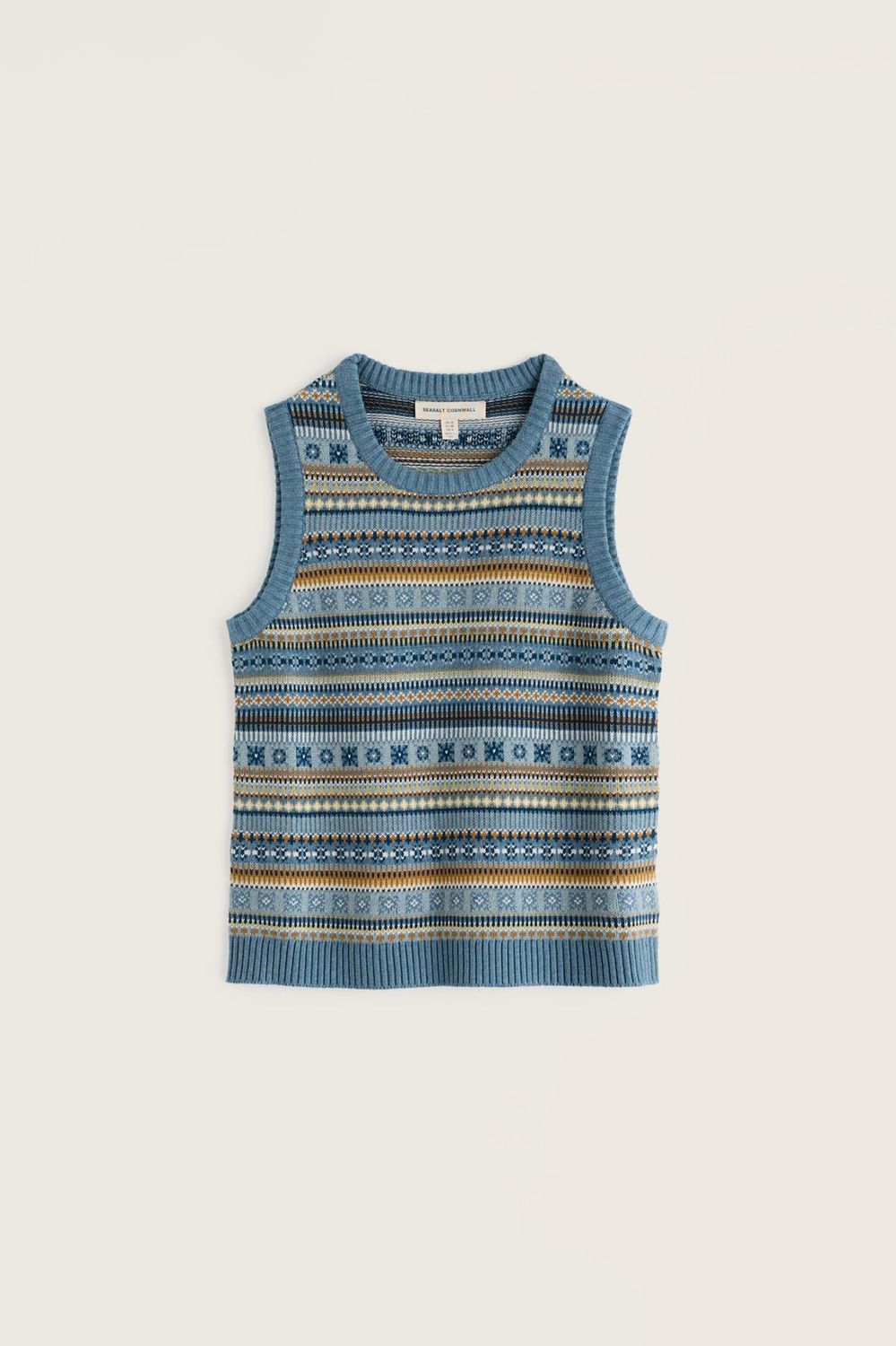 Cove Cottage Vest in Carved Relief Cadet Multi