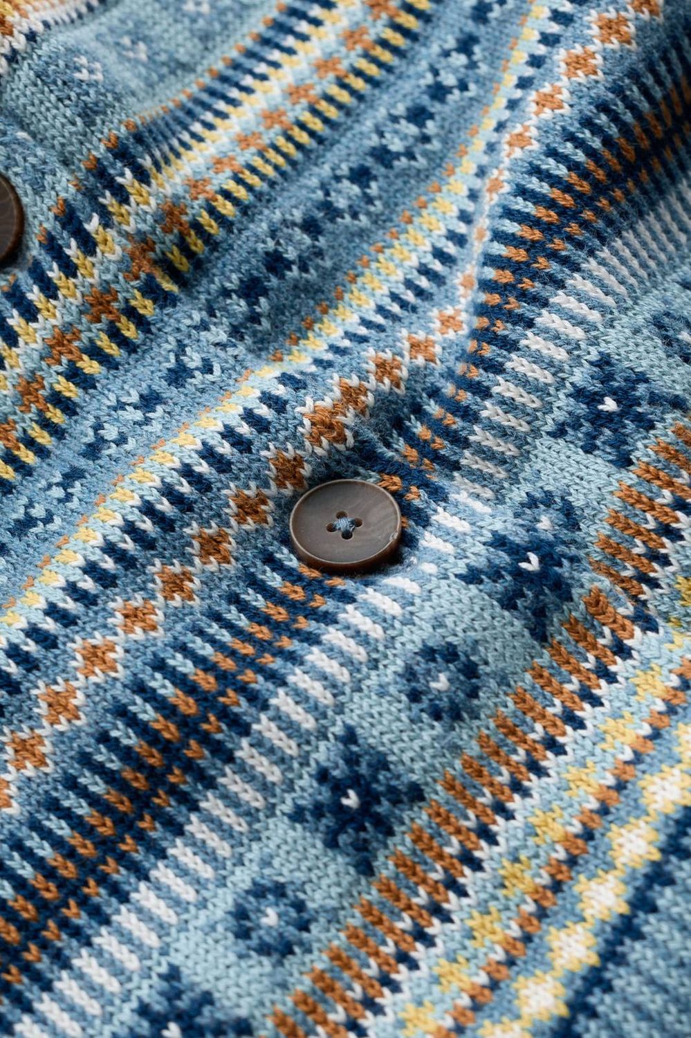 Cove Cottage Cardigan in Carved Relief Cadet Multi