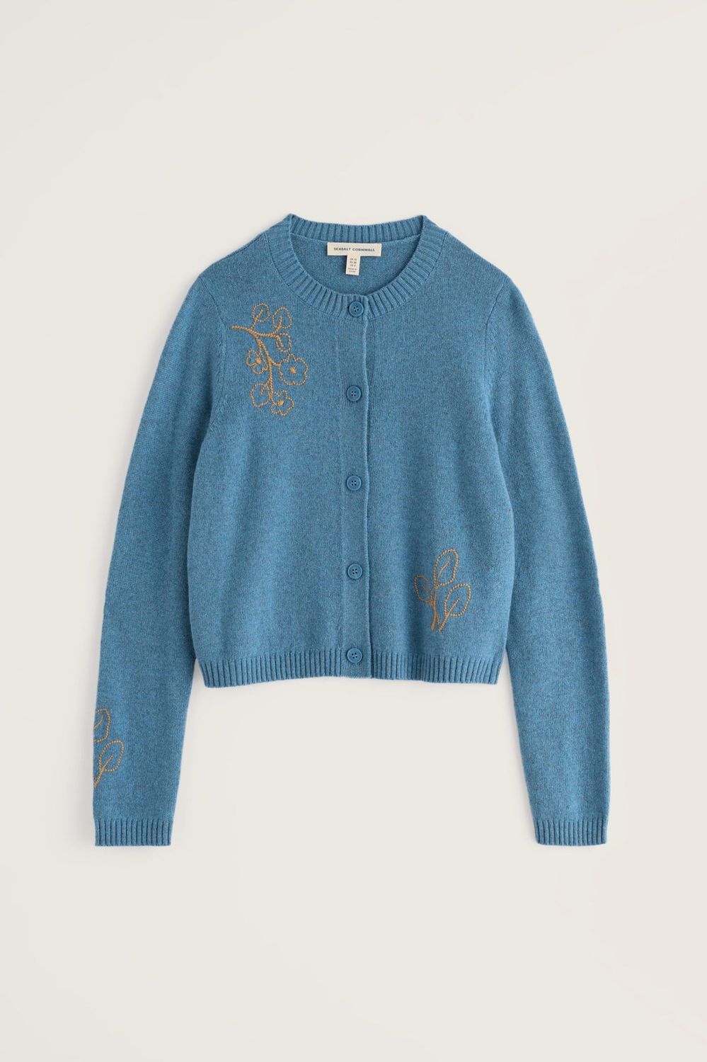 Potting Shed Cardigan in Flora Study Cadet