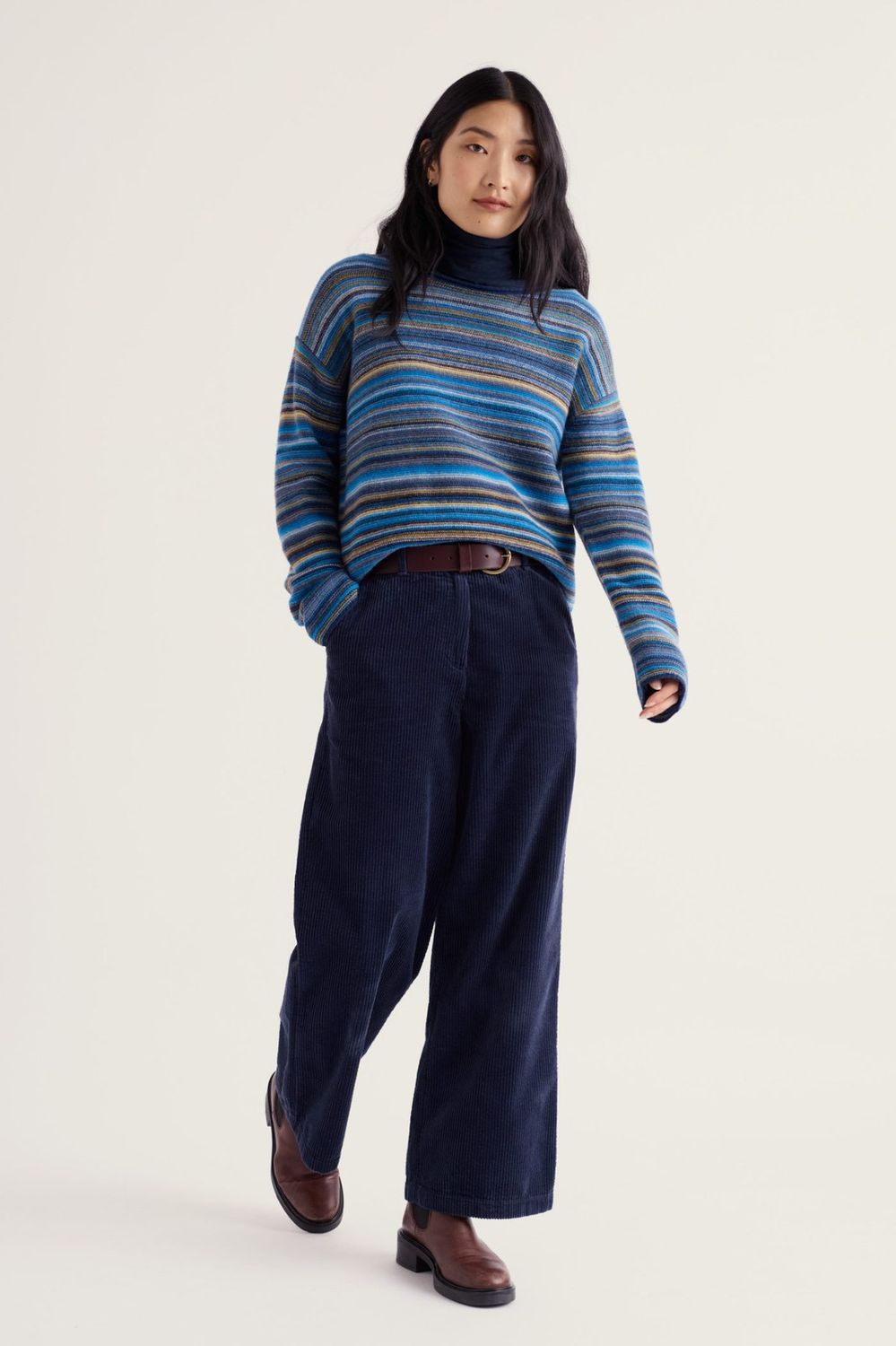 Fruity Jumper II in Ripple Marks Bright Marine Mix