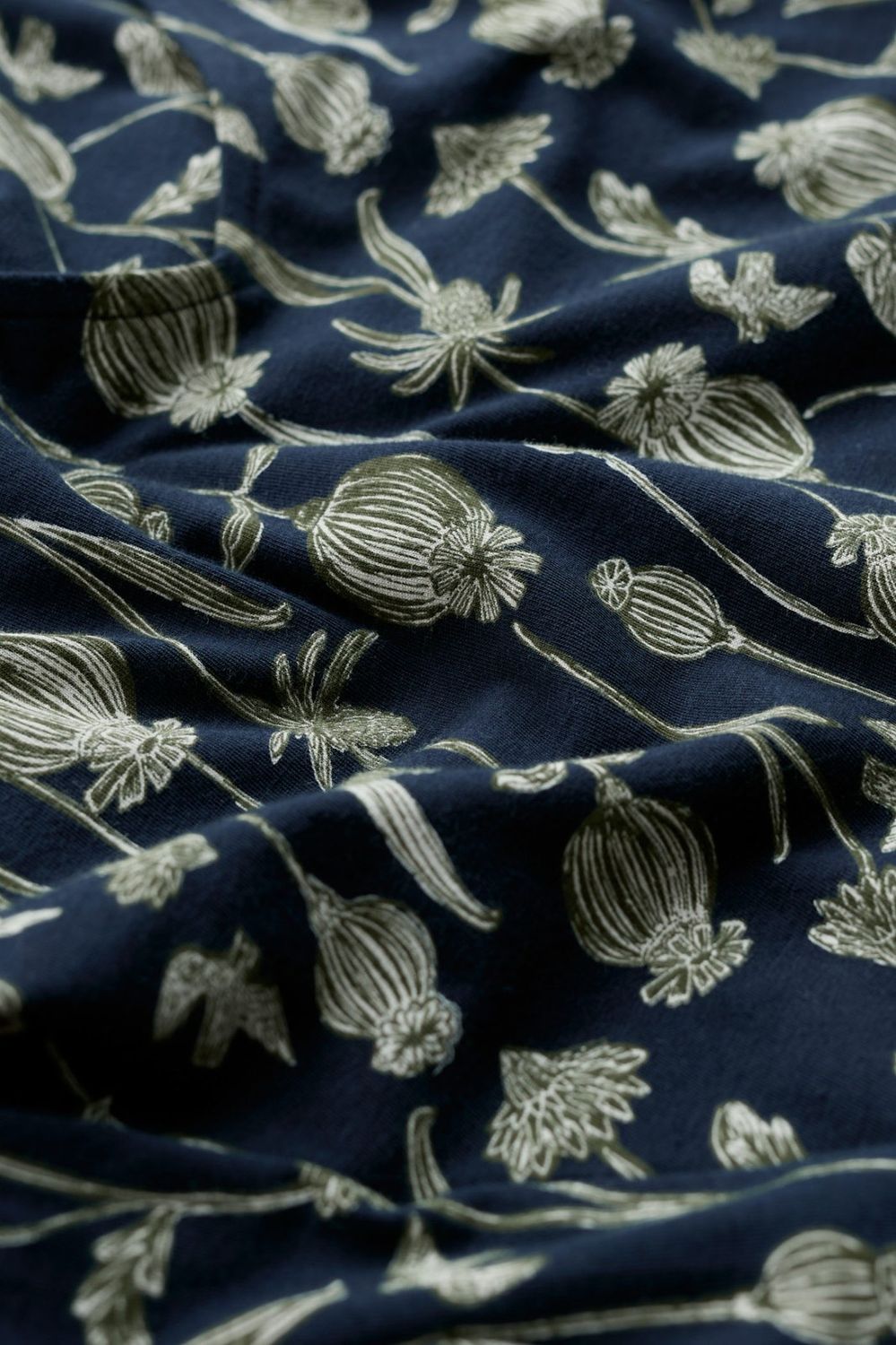 3/4 Pier View Dress in Lino Seedpods Maritime