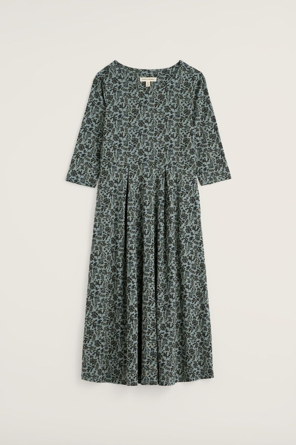 Veronica Dress in Painted Seaweed Lichen