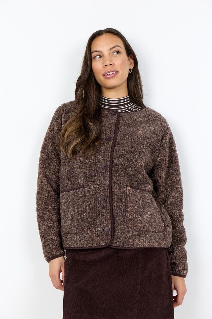Gertrud Jacket in Chocolate Plum Mel Combi