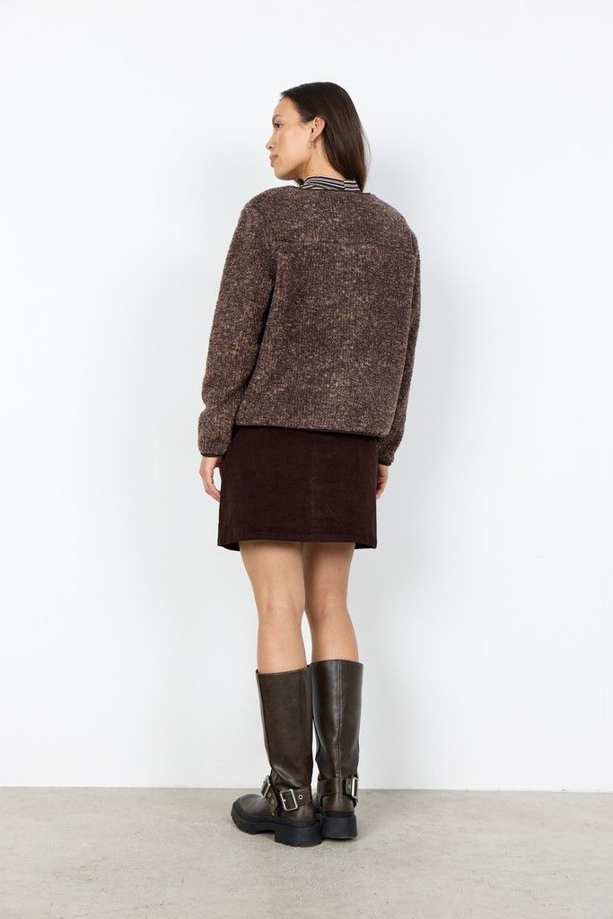 Gertrud Jacket in Chocolate Plum Mel Combi