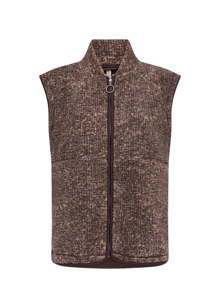 Gertrud Waistcoat in Chocolate Plum Mel Combi