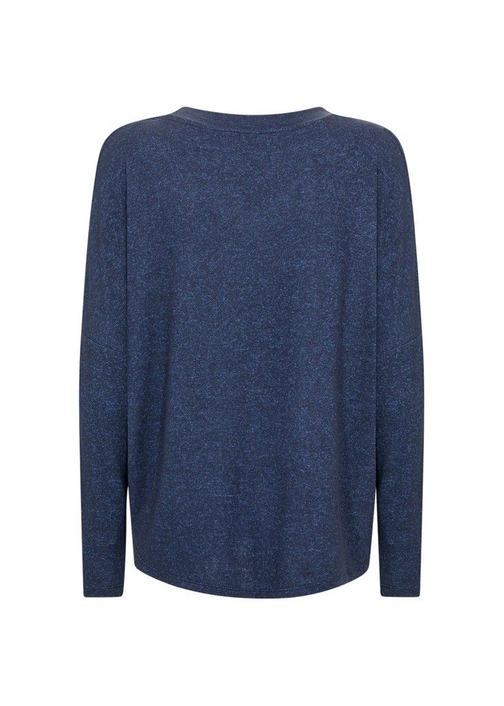 Biara Blouse in Navy Melange