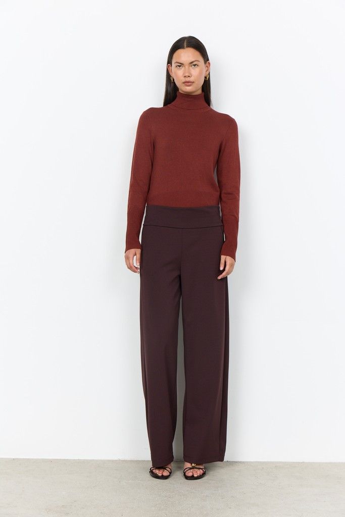 Siham Pants in Chocolate Plum