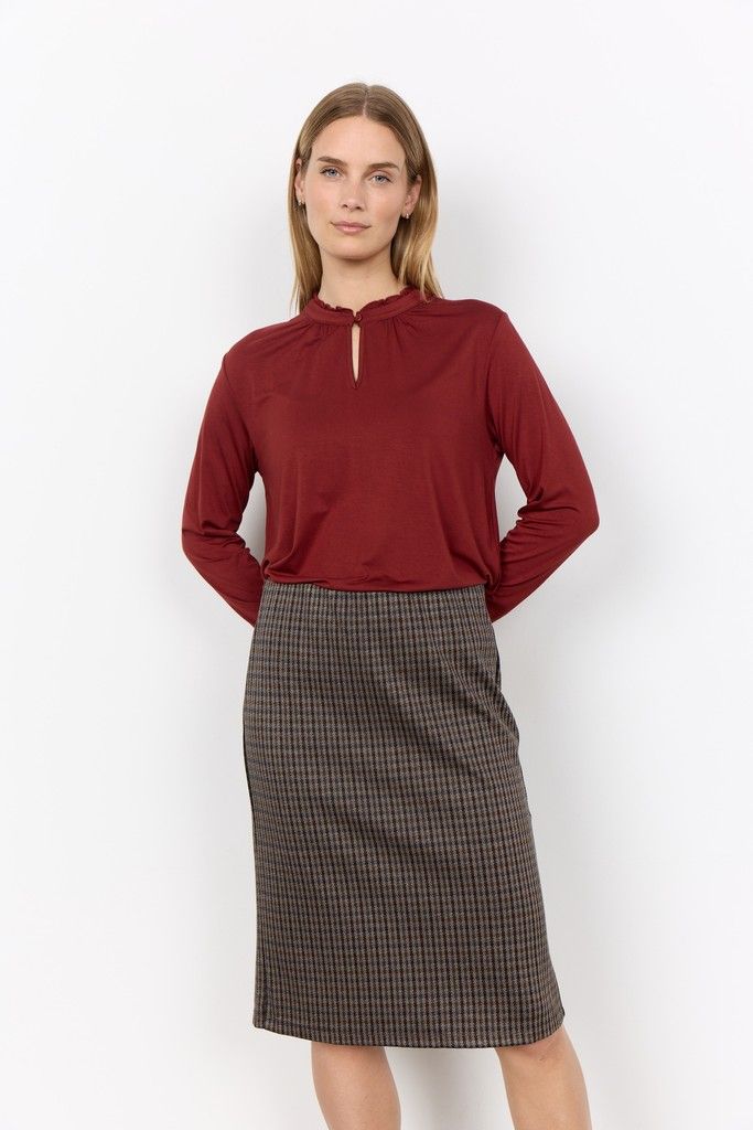 Hekla Skirt in Chocolate Plum Combi