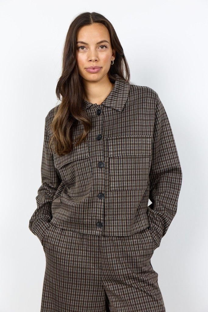 Hekla Jacket in Chocolate Plum Combi