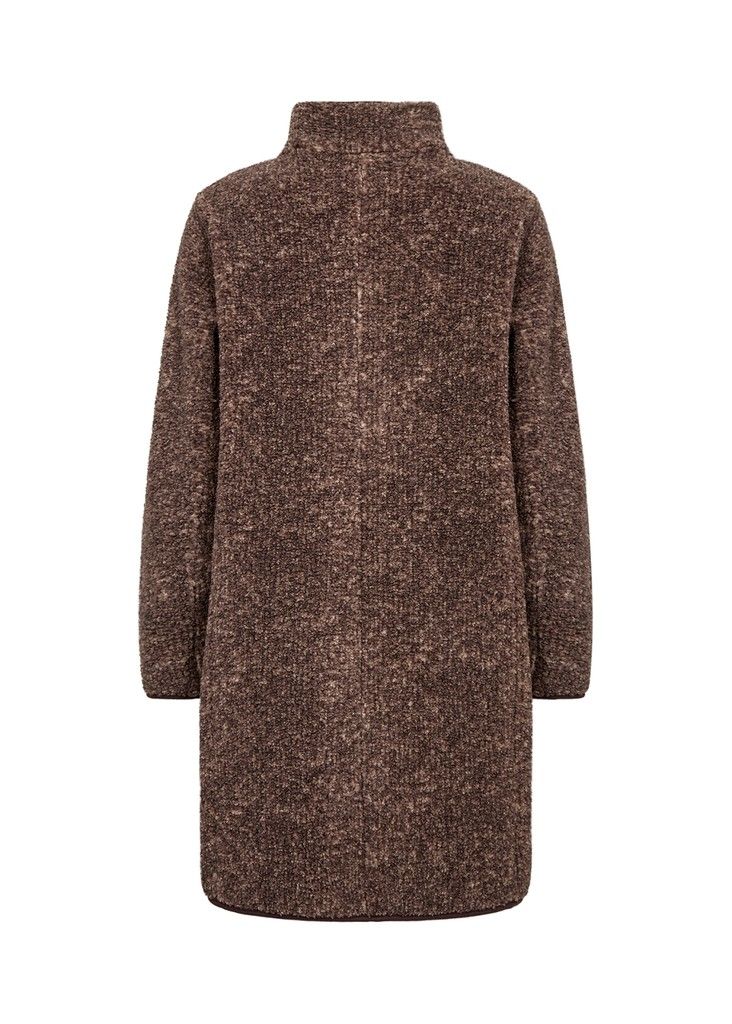 Gertrud High Collar Jacket in Chocolate Plum Mel Combi
