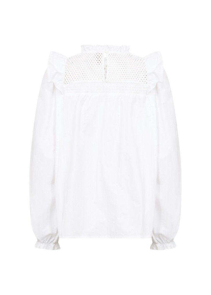 Hakima Art Blouse in White