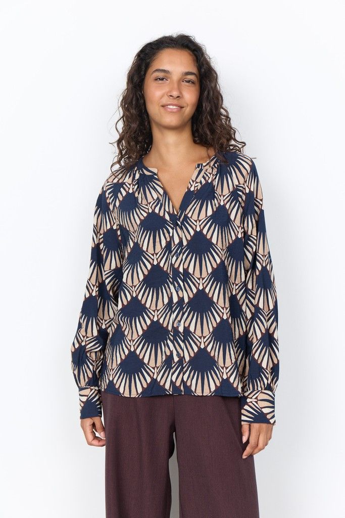 Halin Shirt in Navy Combi