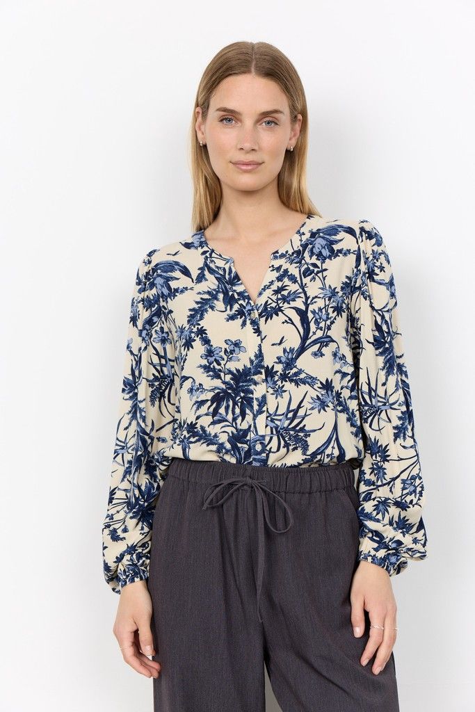 Halfa V-Neck Shirt in Tempest Combi