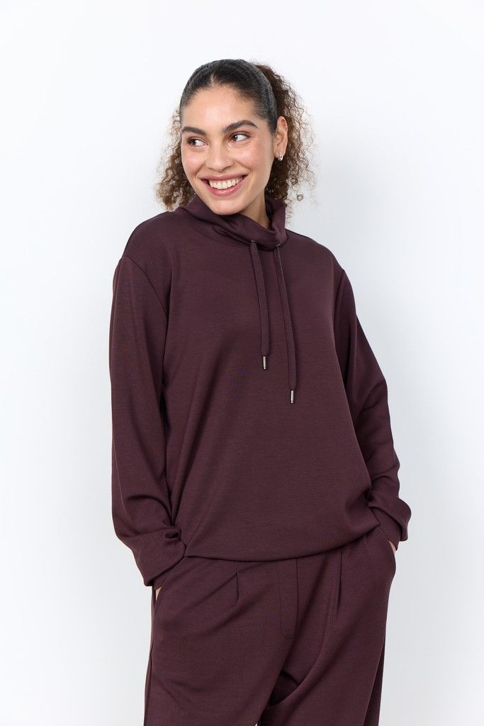 Banu Sweatshirt in Chocolate Plum