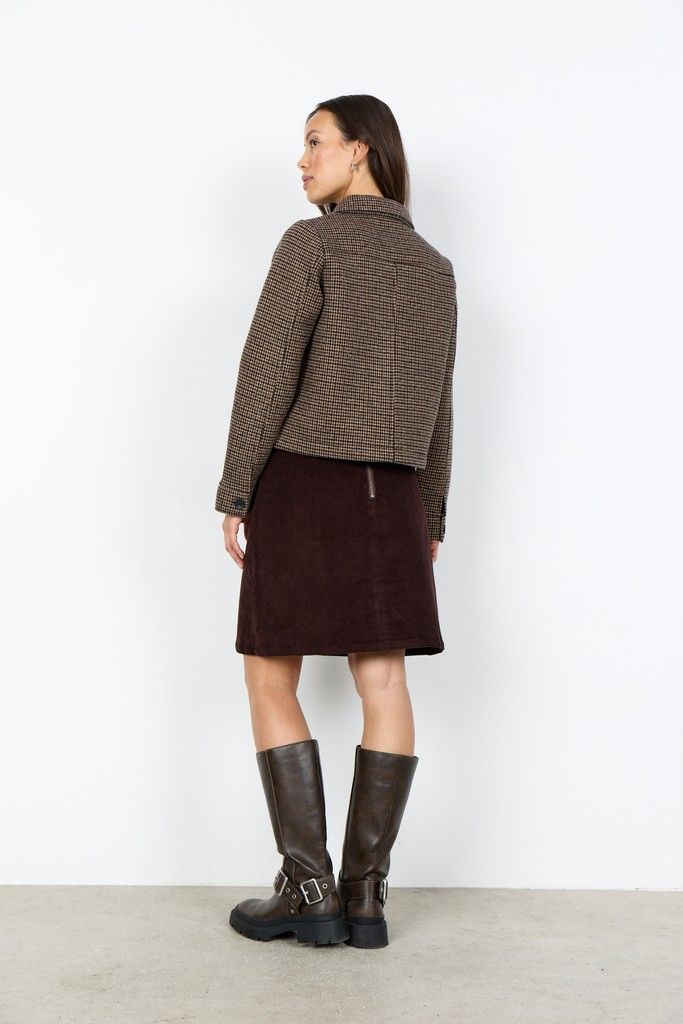 Hasti Jacket in Chocolate Plum Combi