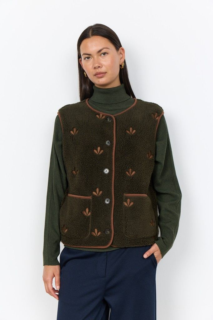 Hanne Waistcoat in Forest Night Combi