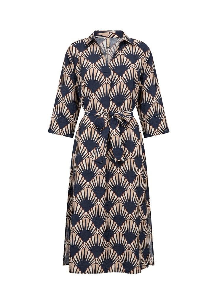 Halin Dress in Navy Combi