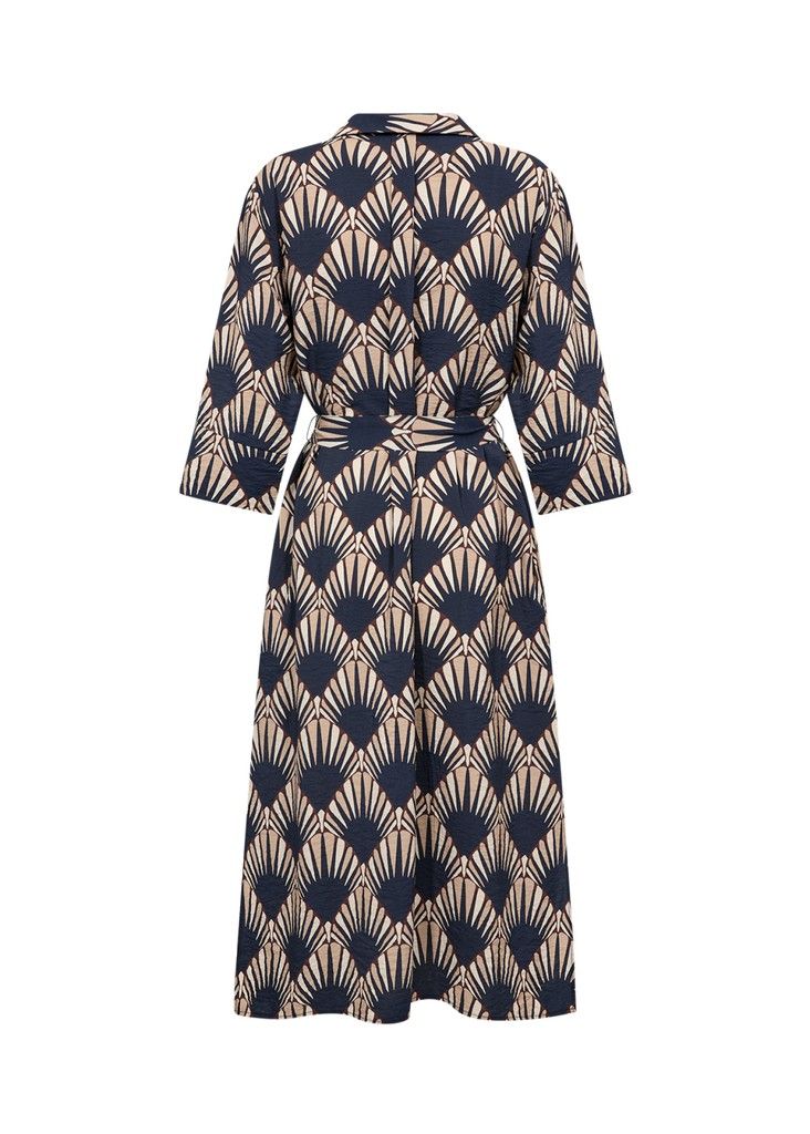 Halin Dress in Navy Combi