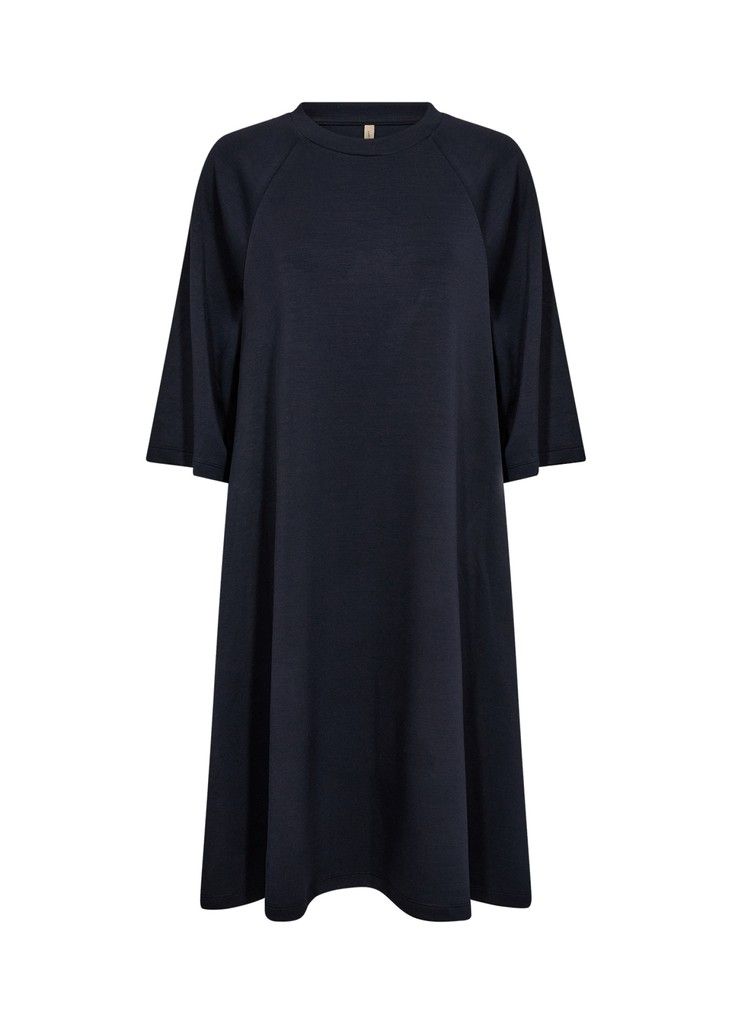 Banu Wide Sleeve Dress in Navy