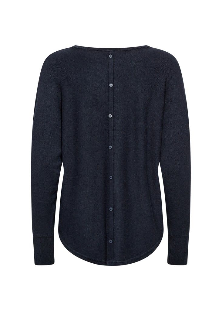 Dollie Pullover with Button Details in Navy